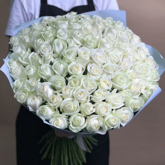 Bouquet 100 white roses